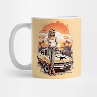 girl in the sunset Mug